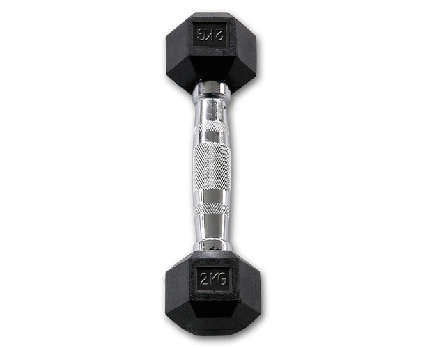 Body-Solid Rubber Coated Hex Dumbbell - 2 Kg