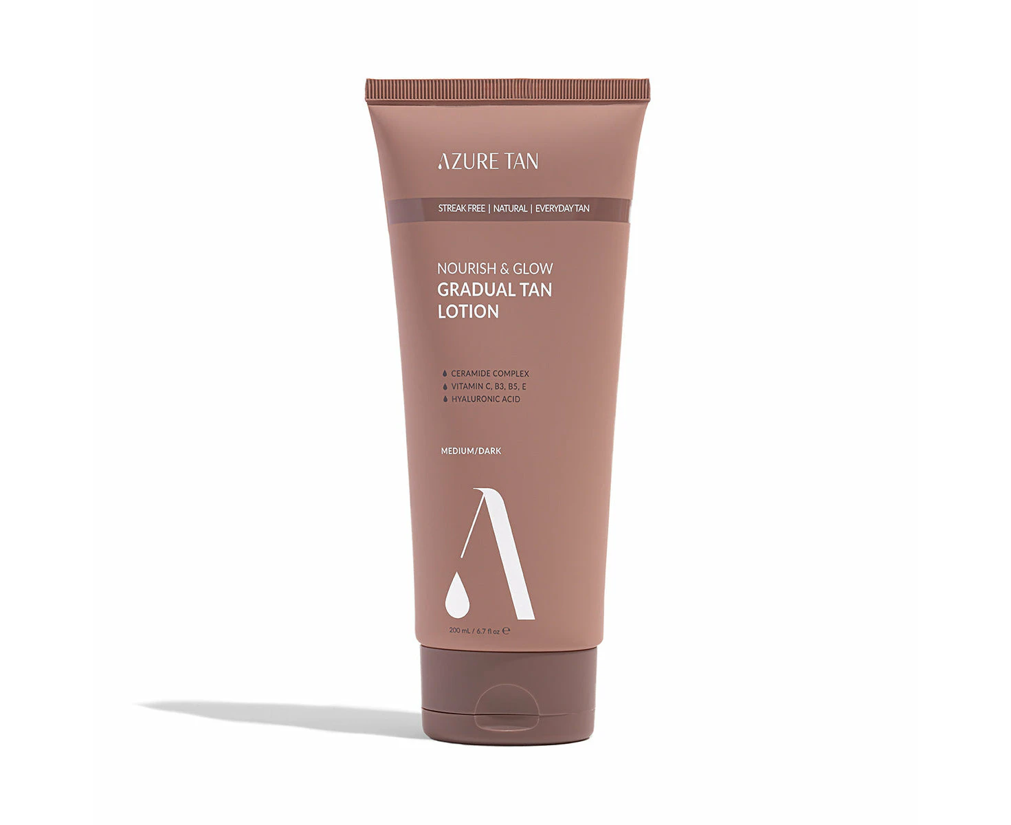 Azure Tan Nourish & Glow Gradual Tan Lotion-Meduim/Dark 200ml