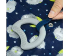 i.Play |  Blankie Teether made from Organic Cotton - 3months+ - Blue Owl