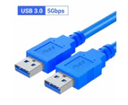 USB 3.0 2.0 A Male To Male USB Extension Radiator Hard Disk Data Cable - Usb3.0 Tpe Blue