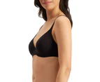 Women Berlei Barely There Contour Bra - Black White Soft Powder Cotton - Black