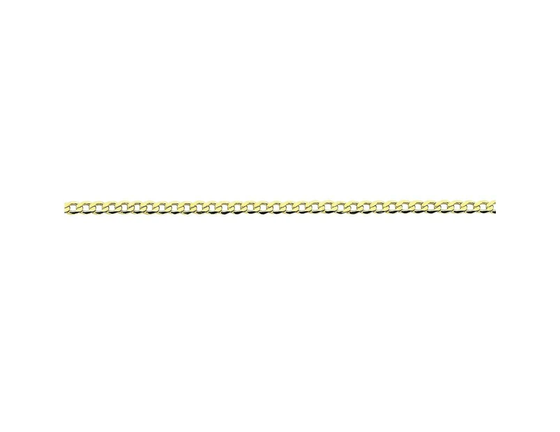 Bevilles Curb Necklace 9ct Yellow Gold Infusion 45cm