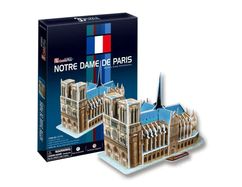 3D Puzzle Fun Kids Toys Notre Dame de Paris - 40pc