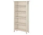 Maestro Furniture Salinas Stockton 5 Shelf Bookcase Display Storage Cabinet - Antique White