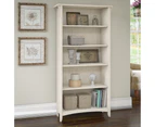 Maestro Furniture Salinas Stockton 5 Shelf Bookcase Display Storage Cabinet - Antique White