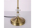 Moon Modern Crystal Table Lamp Antique Brass Base - White