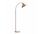 Oxford Modern Scandinavian Curved Arc Metal Standing Floor Lamp - Antique Copper