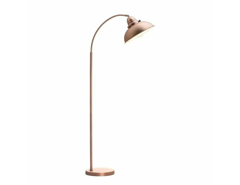 Oxford Modern Scandinavian Curved Arc Metal Standing Floor Lamp - Antique Copper