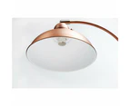 Oxford Modern Scandinavian Curved Arc Metal Standing Floor Lamp - Antique Copper