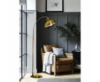 Oxford Modern Scandinavian Curved Arc Metal Standing Floor Lamp - Antique Copper