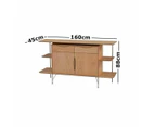 6IXTY2 Scandinavian Sideboard Buffet Unit Storage Cabinet - Oak - Oak