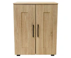 Nova 2-Door Low Cupboard Lowboy Storage Cabinet - Light Sonoma Oak - Oak