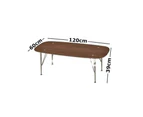 6IXTY2 Scandinavian Wooden Coffee Table - Metal Legs - Walnut Satin