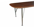 6IXTY2 Scandinavian Wooden Coffee Table - Metal Legs - Walnut Satin