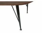 6IXTY2 Scandinavian Wooden Coffee Table - Metal Legs - Walnut Satin