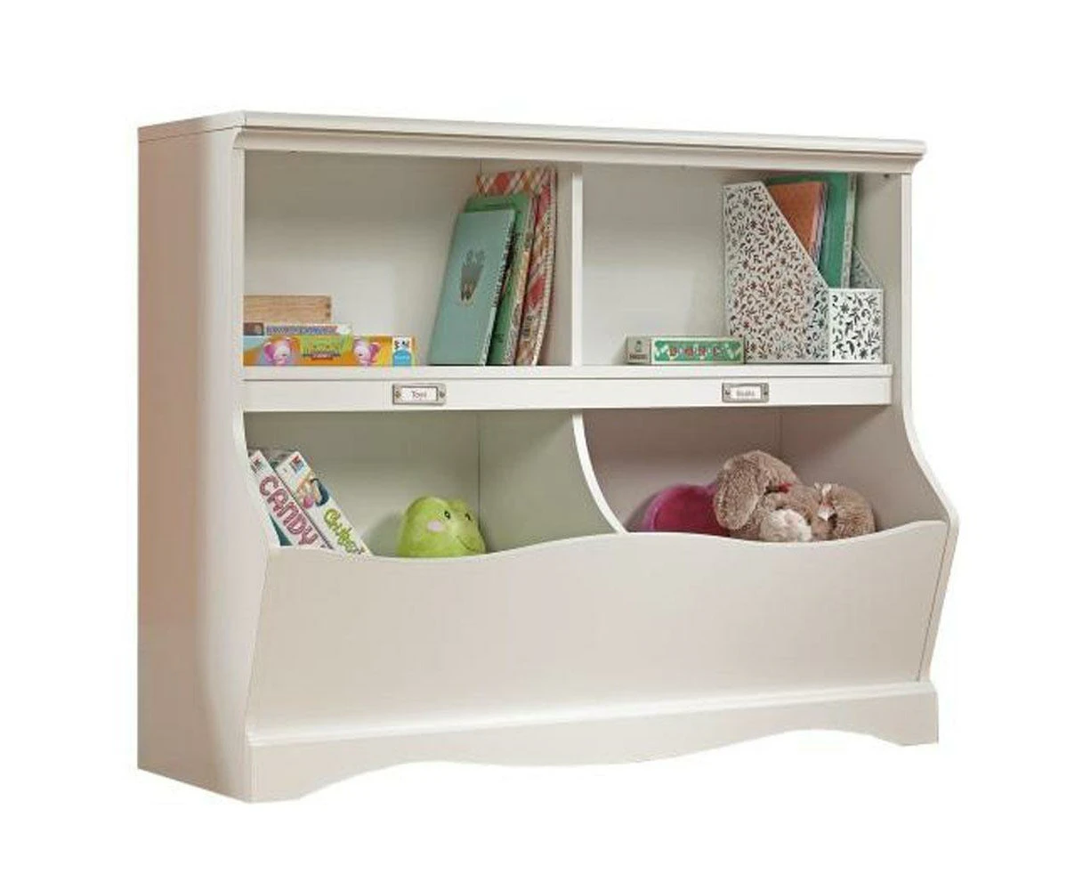 Pogo Bookcase/Footboard Storage Cabinet - Soft White