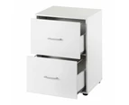 Lovisa 2-Drawer Filing Cabinet Pedestal Storage Cabinet - White - White