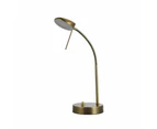 Vincenzo LED Modern Elegant Table Lamp Desk Light - Antique Brass - Brass