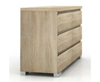 Porto Chest of 6-Drawer Lowboy Sideboard Storage Cabinet - Light Sonoma Oak - Oak
