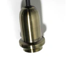 Lynsey Modern Elegant Pendant Lamp Ceiling Light - Black & Antique Brass - Brass