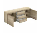Porto Buffet Sideboard TV Stand Storage Cabinet Cupboard - Light Sonoma Oak - Oak