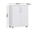 Murray 2-Door Multi-Purpose Cupboard Lowboy Storage Cabinet - White - White