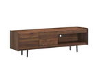 Design Square Lazlo Modern Scandinavian TV Stand Entertainment Unit - Walnut