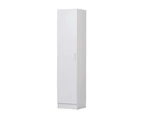 Nova 1-Door Multi-Purpose 5-Tier Cupboard Storage Cabinet - White - White