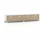 Porto 2-Drawer TV Stand Entertainment Unit Storage Cabinet 2m - White - White