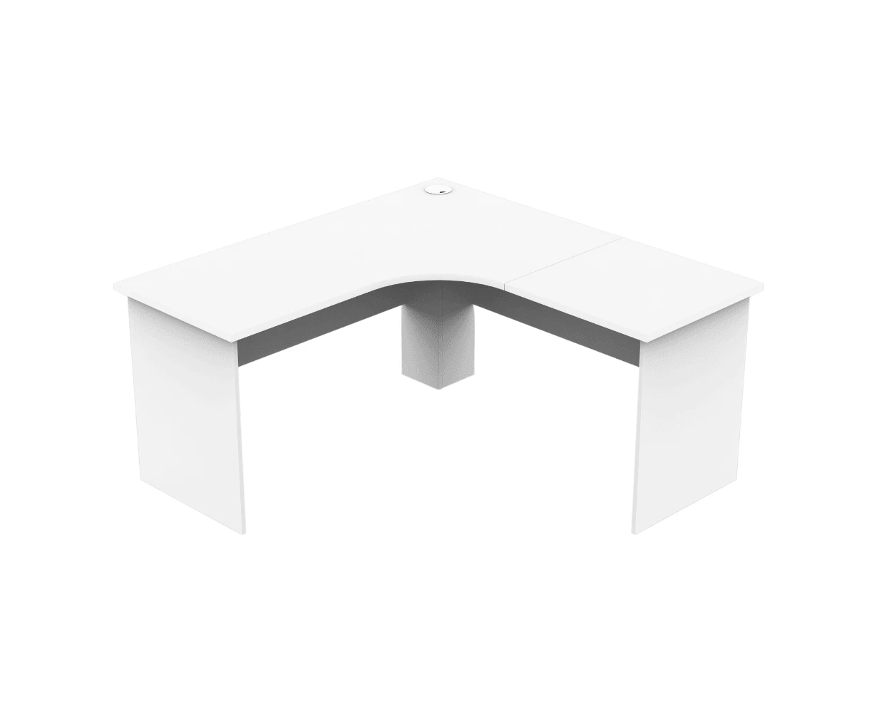 Collins Manager L-Shape Corner Workstation Computer Office Desk 150cm - White