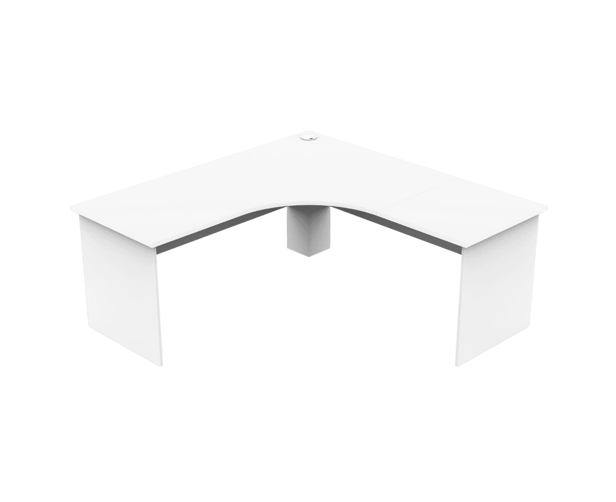 Collins Manager L-Shape Corner Workstation Computer Office Desk 180cm - White