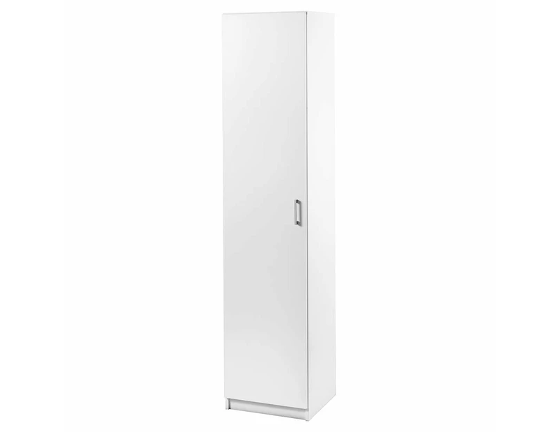 Lovisa Scandinavian Single Door Multipurpose Cupboard Storage Cabinet - White - White