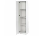 Lovisa Scandinavian Single Door Multipurpose Cupboard Storage Cabinet - White - White