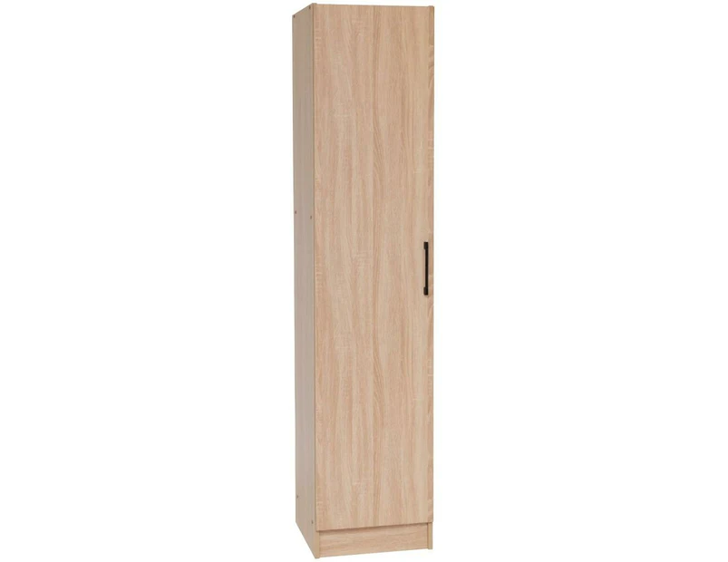 Nova 1-Door Multi-Purpose 5-Tier Cupboard Storage Cabinet - Light Sonoma Oak - White