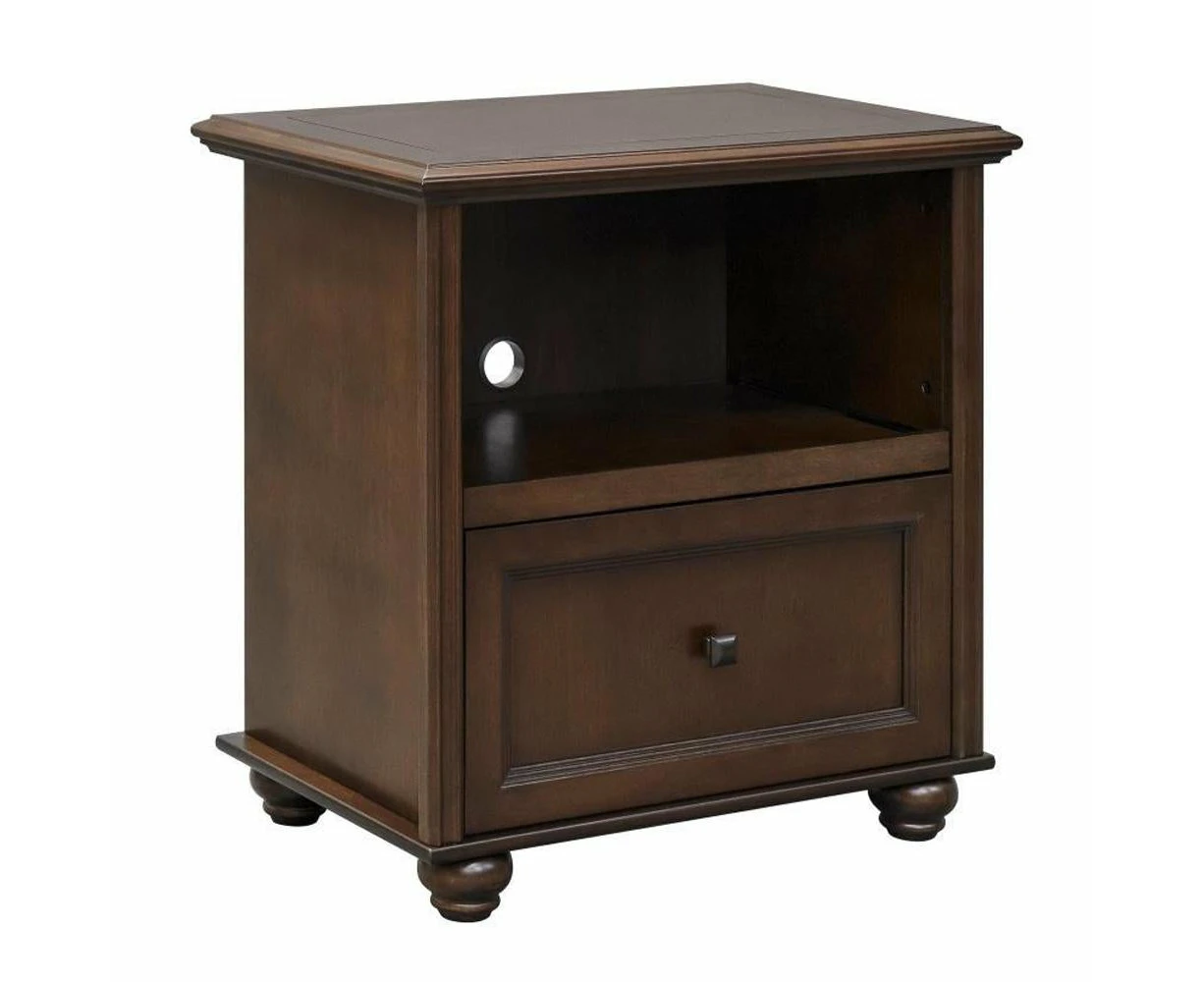 Maestro Furniture Stanford Printer Cart Filing Cabinet Office Storage - Walnut