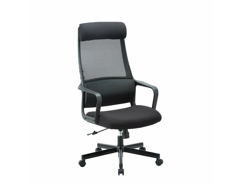 Jair High Back Ergonomic Fabric Office Task Comptuer Working Chair - Black - Black