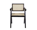 Raimon Furniture Set Of 2 Camilla Rattan Occasional Dining Chairs - Black