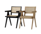 Raimon Furniture Set Of 2 Camilla Rattan Occasional Dining Chairs - Black