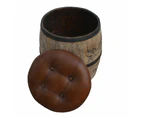 Moet Chandon Vintage Rustic Round Foot Stool Ottoman