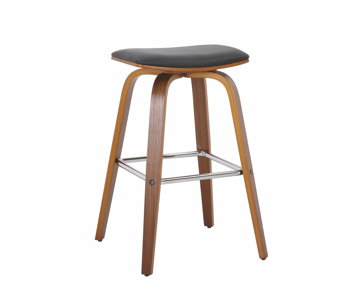 Brielle PU Leather Kitchen Counter Bar Stool - Black