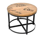 Vintage Rustic Round Hardwood Coffee Table