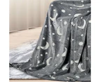 DreamZ Throw Blanket Soft Warm Large Sofa Flannel Glow in the Dark Large