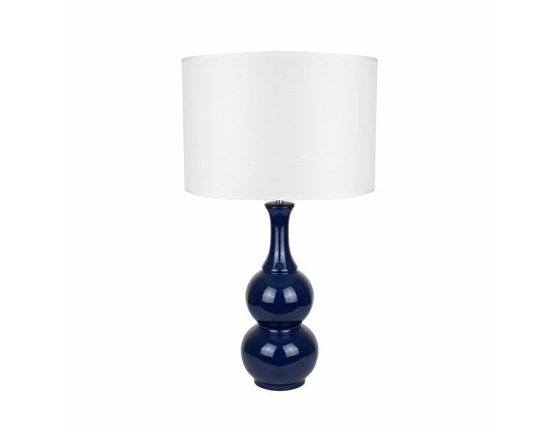 Estelle Classic Poittery Wheel Ceramic Table Lamp Light Blue