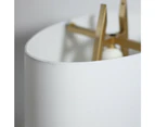 Gina Modern Fabric Shade Metal Table Lamp Light Gold / White