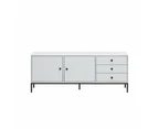 Urbano Low Sideboard Buffet Unit W/ 2-Doors 3-Drawers - White/Black