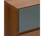 Zane Dresser Chest of 6-Drawers Storage Cabinet - Walnut/Charcoal