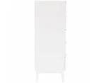 Stanley Modern Classic Wooden Chest Of 5-Drawers Tallboy Storage Cabinet - White