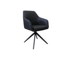 Raimon Furniture Set Of 2 Moz Rotation Modern Eco Leather Kitchen Dining Chair - Black