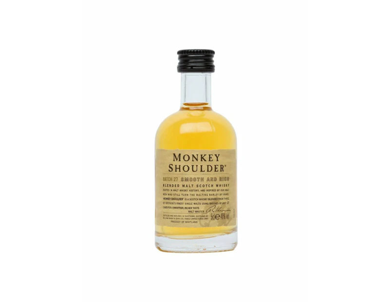 Monkey Shoulder Batch 27 Blended Scotch Whisky Glass Miniature 50ml