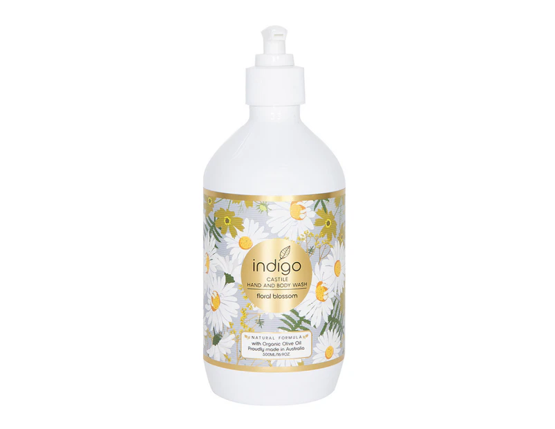 Organic Olive Oil Hand & Body Wash in Floral Blossom 500ml